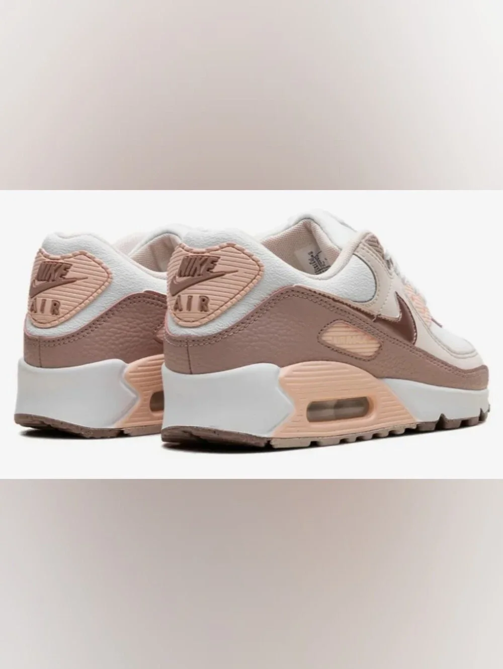 Nike Air Max 90 Next Nature Premium 'Washed Coral' Sneakers Size 6 Used Exc